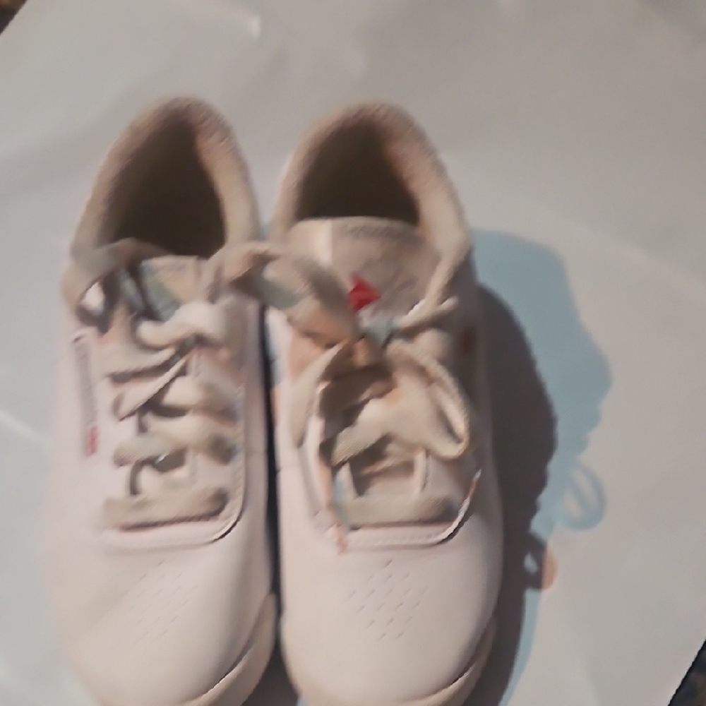 Reebok Kids White and Red Sneakers